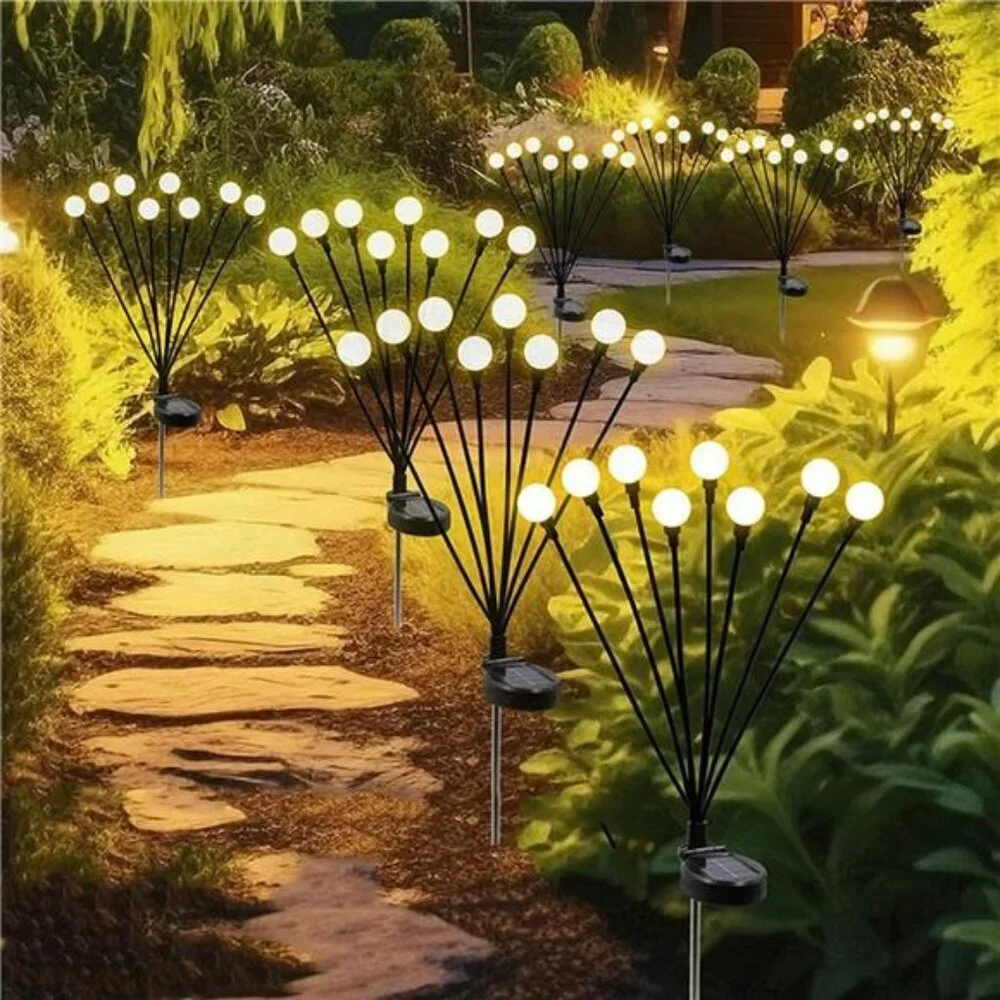 Solar Swaying Garden Lights Outdoor Waterproof Firefly Lights for Yard Patio Pat